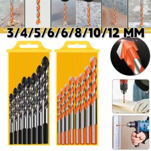 8Pcs Hard Alloy Overlord Diamond 3/4/5/6/6/8/10/12mm Ceramic Tile Perforated Wall Drilling Tool Drill Bit Set