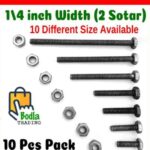 Black Hexagonal Nut and Bolt